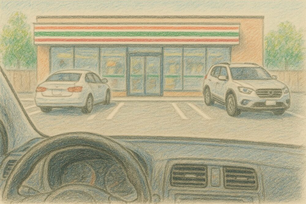 コンビニの駐車場